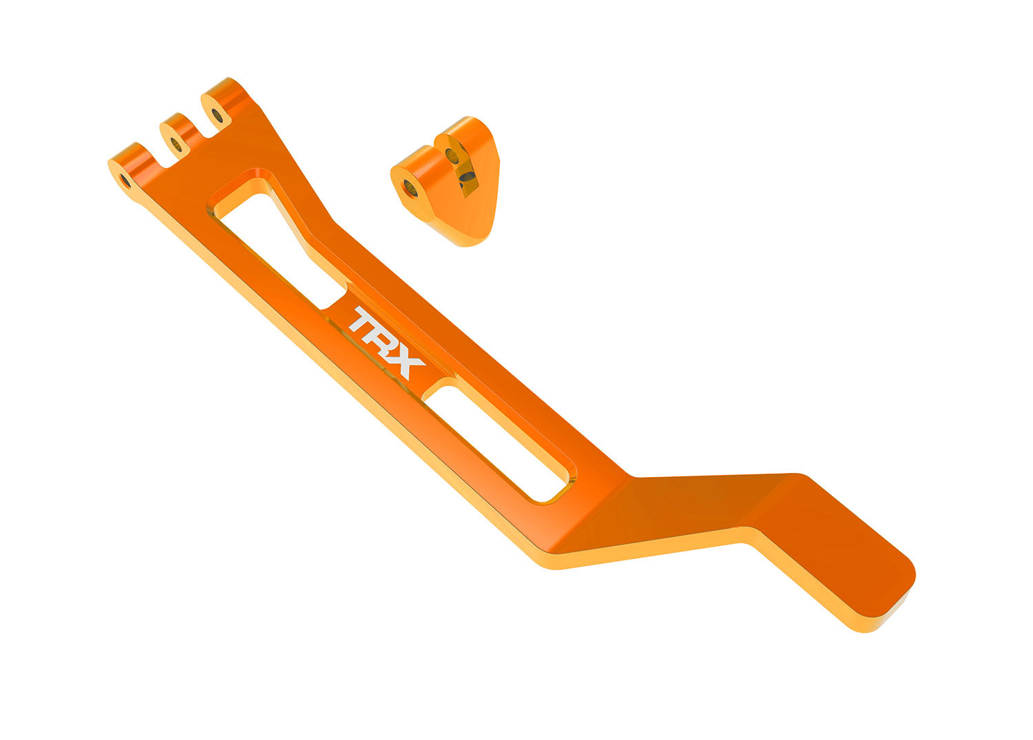 TRA10726-ORNG 10726-ORNG Mini Maxx Aluminum Battery Hold Down w/ Post, Orange