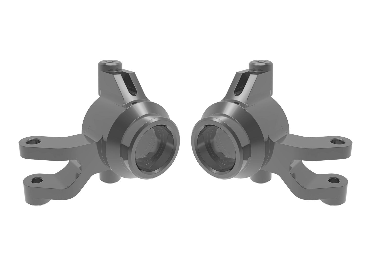TRA10734-GRAY 10734-GRAY Mini Maxx Aluminum Steering Blocks, L&R, Gray