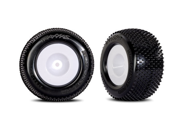 TRA10773-WHT 10773-WHT Response Mini XRT Pre-Glued Tires, White (2)