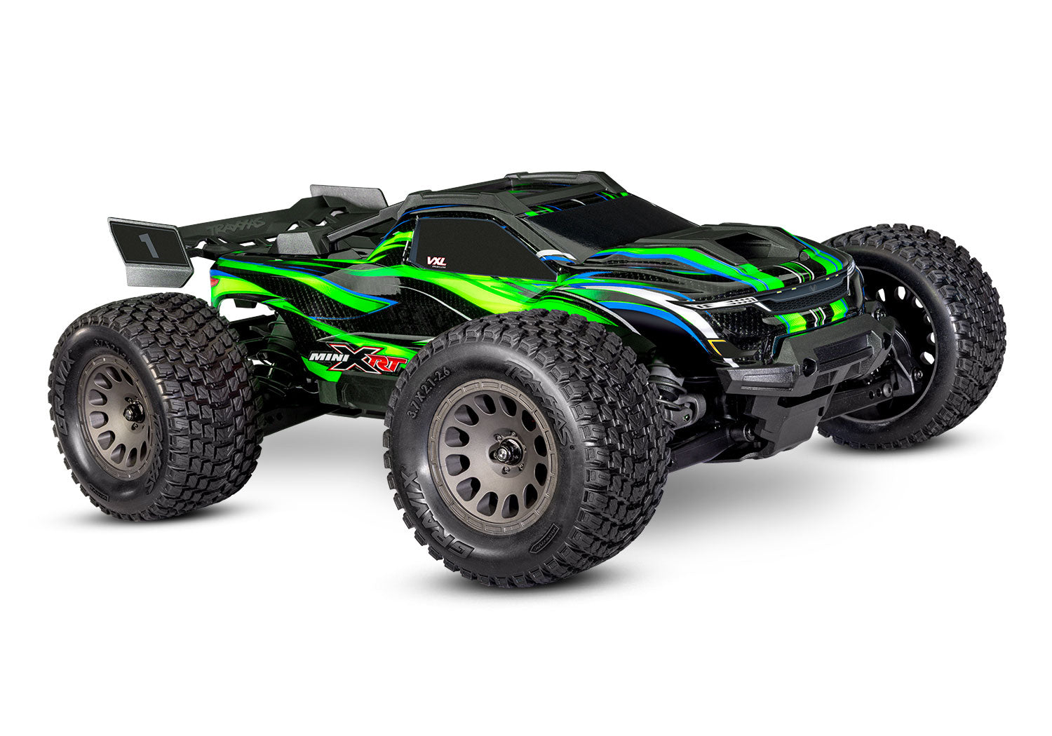 TRA108076-1-GRN 108076-1-GRN Mini XRT 4X4 VXL-3S Monster Truck RTR Combo, Green