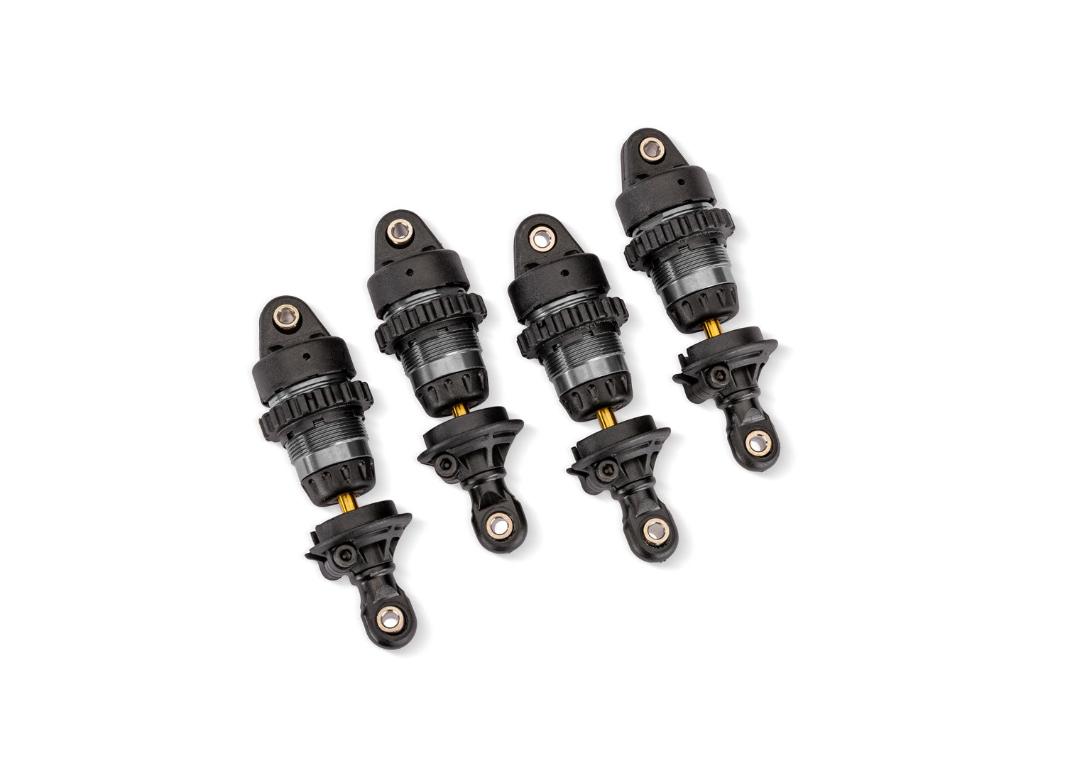 TRA10865-GRAY 10865-GRAY Aluminum Mini GTR Short Shock Set, Gray (4)