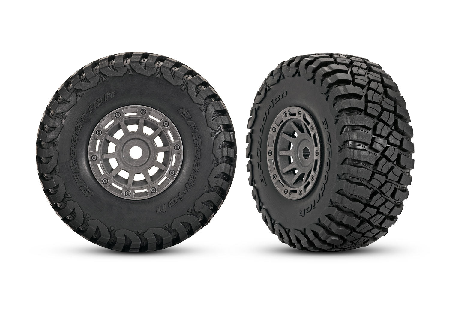 TRA10870-GRAY 10870-GRAY BFGoodrich Mud-Terrain Pre-Glued Tires, 1.4in, Gray (2)