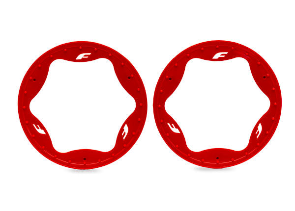 TRA10948-RED 10948-RED Rear Beadlock Rings, Red