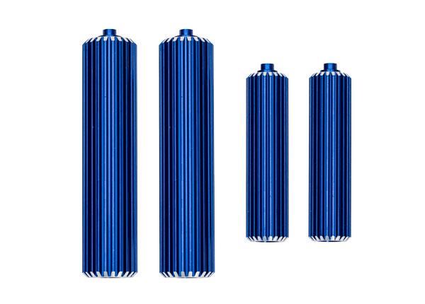 TRA10966-BLUE 10966-BLUE Aluminum Shock Reservoirs, (2) Front & (2) Rear, Blue