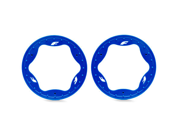 TRA10976-BLUE 10976-BLUE Front Beadlock Rings, Blue