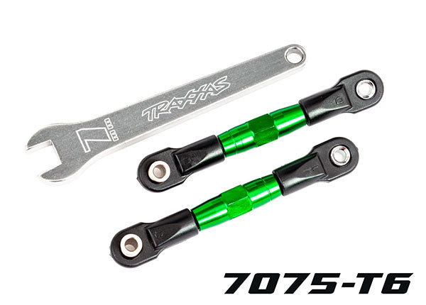 TRA2443G 2443G Rear Camber Links, TUBES green-anodized, 7075-T6 aluminum