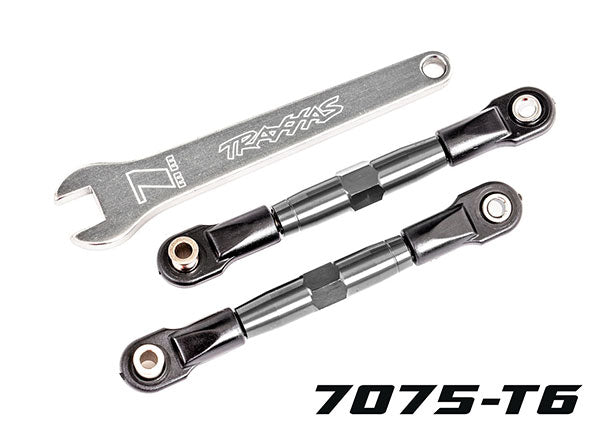 TRA2444A 2444A Front Camber Links, TUBES charcoal gray-anodized, 7075-T6 aluminum
