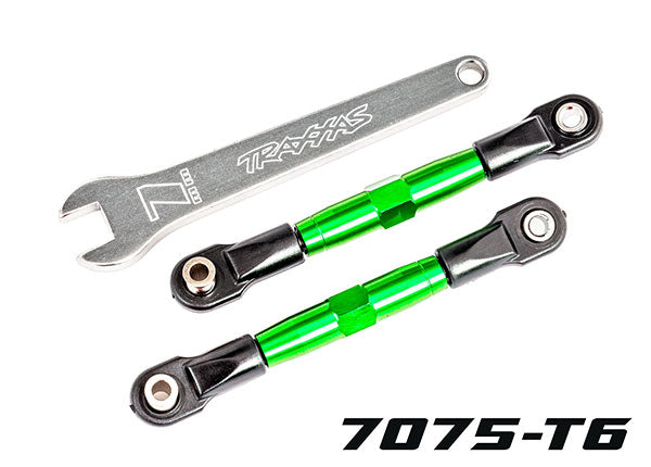 TRA2444G 2444G Front Camber Links, TUBES green-anodized, 7075-T6 aluminum