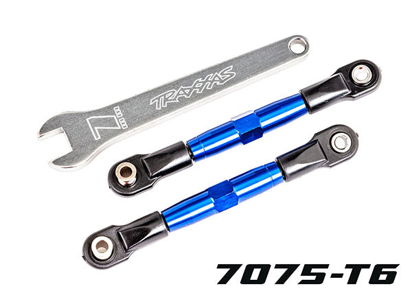 TRA2444X 2444X Front Camber Links, TUBES blue-anodized, 7075-T6 aluminum