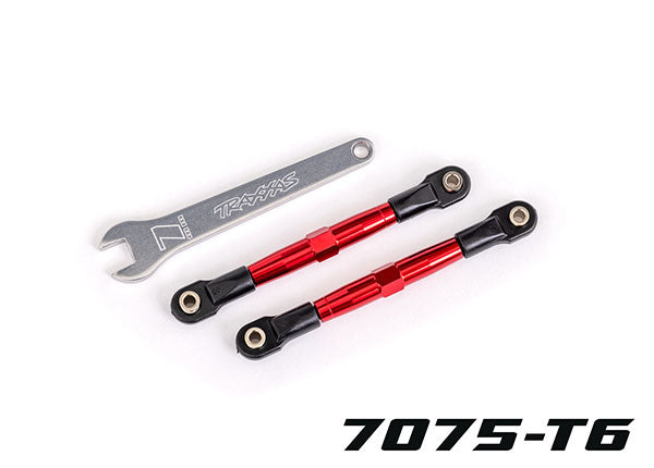 TRA2445R 2445R Front Toe Links, TUBES red-anodized, 7075-T6 aluminum