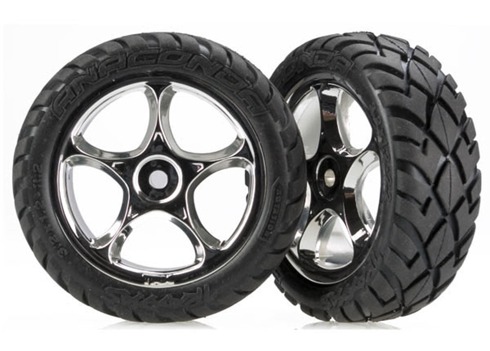 TRA2479R 2479R Anaconda Tires & 2.2" Wheels, Chrome, Front