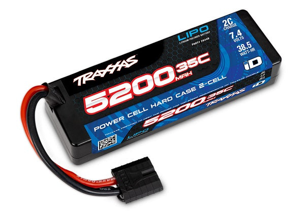 TRA2844R 2844R Power Cell Hard Case 7.4V 2S LiPo Battery, 5200mAh 35C