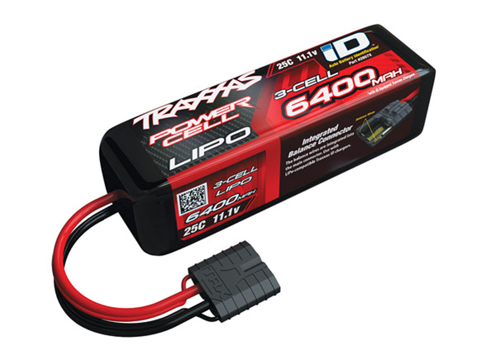 TRA2857X 2857X 3S LiPo Battery w/ Traxxas iD Plug, 11.1V 6400mAh 25C