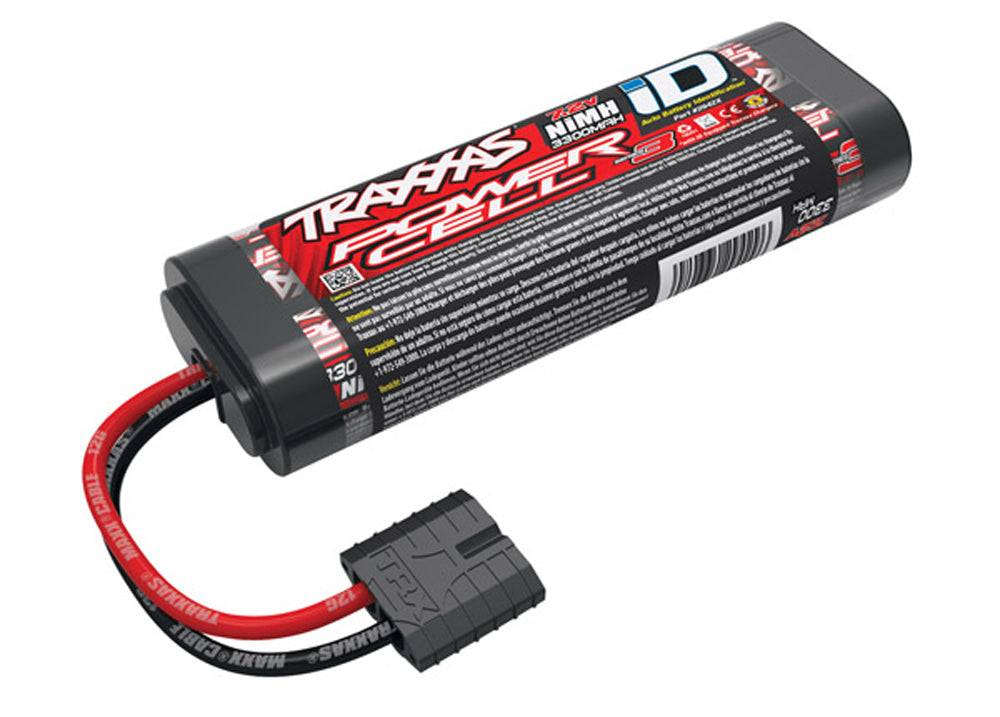 TRA2942X 2942X Power Cell 6-Cell Flat NiMH Battery w/ Traxxas iD Plug, 7.2V 3300mAh