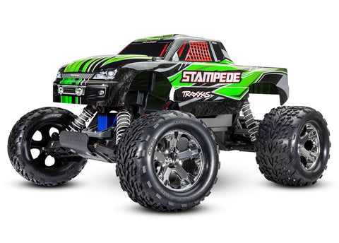 Traxxas 36054-8-GRN Stampede 1/10 2WD Monster Truck w/ USB-C, Green