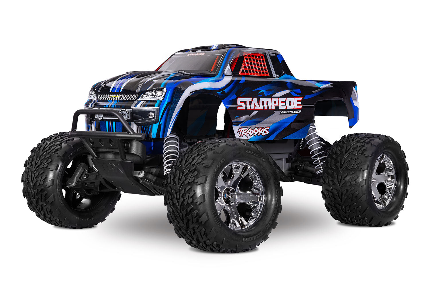 TRA36354-4-BLUE 36354-4-BLUE Stampede BL-2S HD 1/10 2WD Monster Truck RTR, Blue