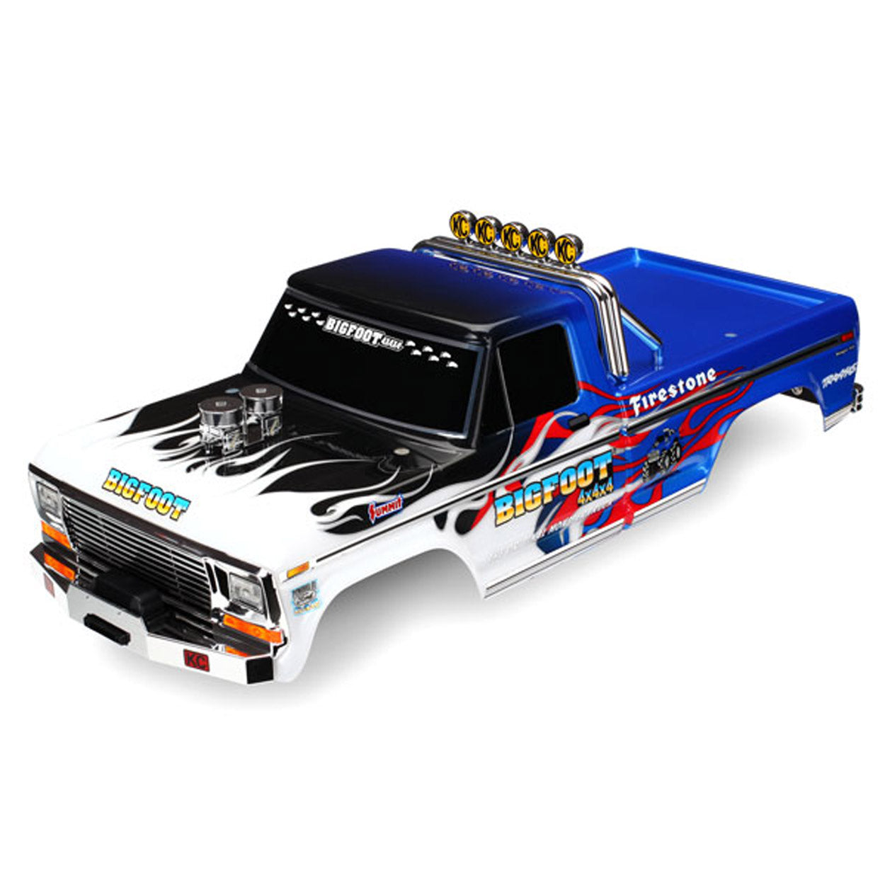 TRA3653 3653 Bigfoot No.1 1/10 Body, Flames &Decals