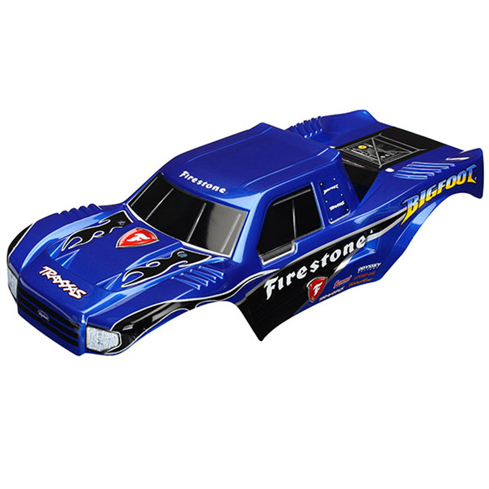 TRA3658 3658 Bigfoot Firestone Pre-Cut Body, Painted, Blue
