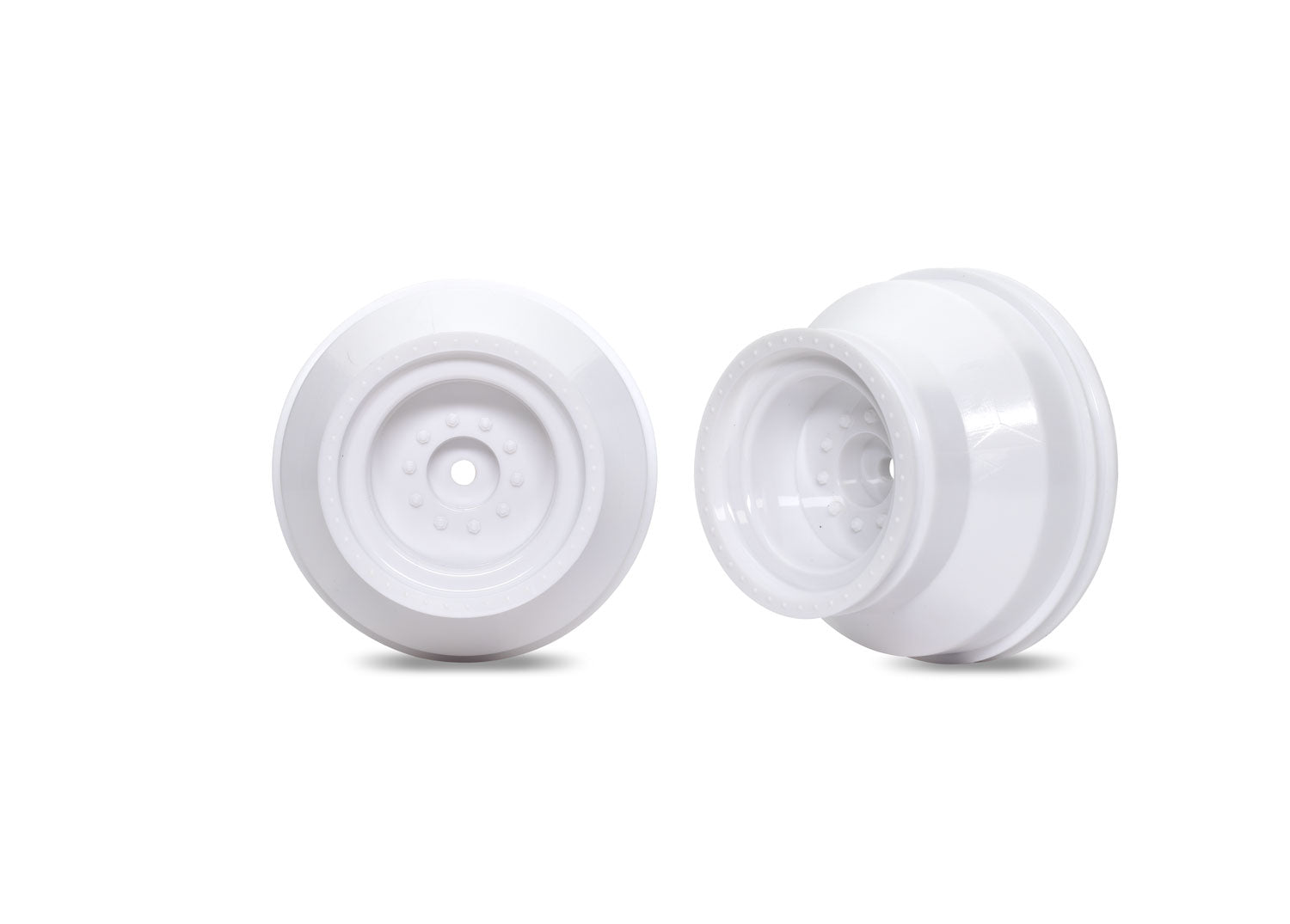 TRA3664-WHT 3664-WHT Bigfoot 4X4 Brushless 2.0/3.0 Dual Profile Wheels, White (2)