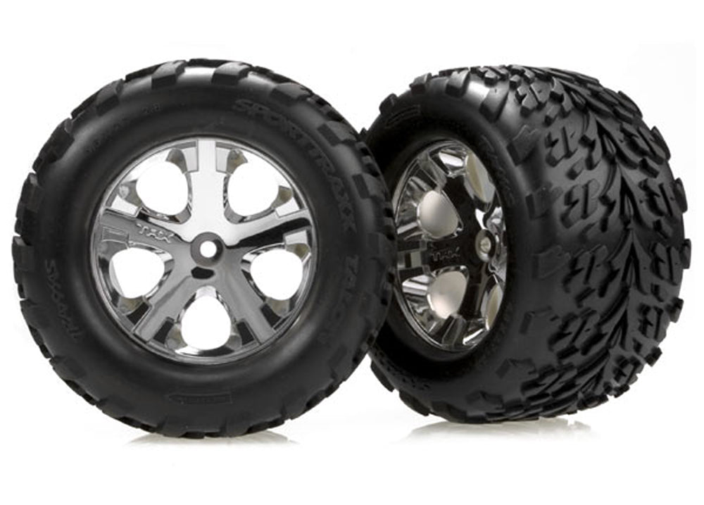 TRA3668 3668 Talon Tires, All-Star Chrome 2.8" Wheels, Rear
