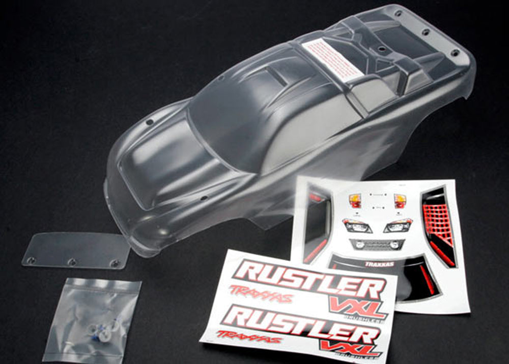TRA3714 3714 Rustler VXL Body, Clear