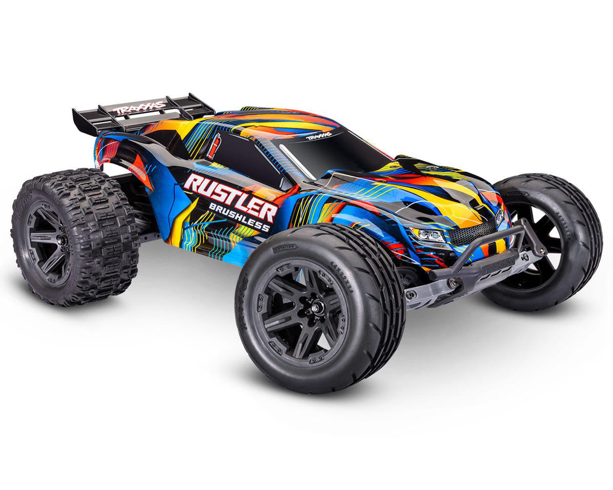 TRA37454-4-YLW 37454-4-YLW Rustler 2WD Brushless RTR Stadium Truck, Yellow