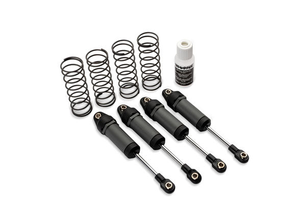 TRA3760-GRAY 3760-GRAY Mini Maxx/Mini XRT Long Ultra Shocks w/ Springs (4), Gray