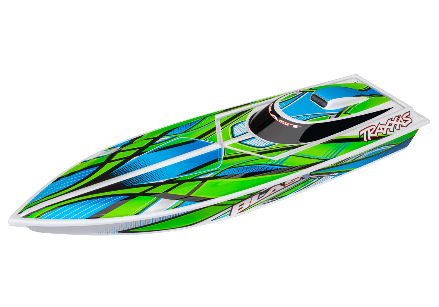 TRA38104-8-GRN 38104-8-GRN Blast Boat RTR, Green