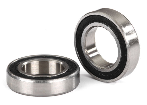 TRA5101A 5101A Ball Bearings, Black Rubber Sealed, 12x21x5mm (2)