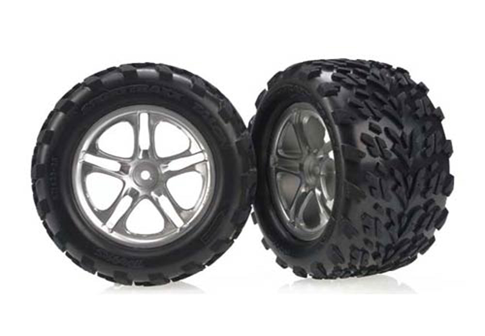 TRA5174A 5174A SS Satin Chrome Wheels & 3.8" Talon Tires