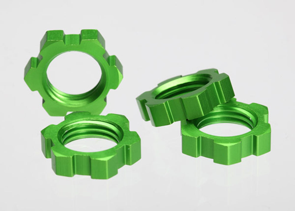 TRA5353A 5353A Wheel Nuts, Splined 17mm, Green (4)