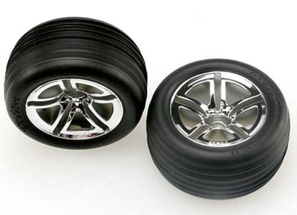 TRA5574R 5574R Alias Ribbed Tires, Twin Spoke 2.8" Wheels