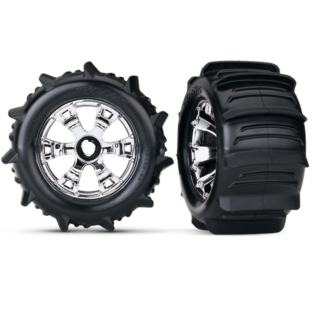 TRA5672 5672 Paddle Tires, Wheels, Geode Chrome