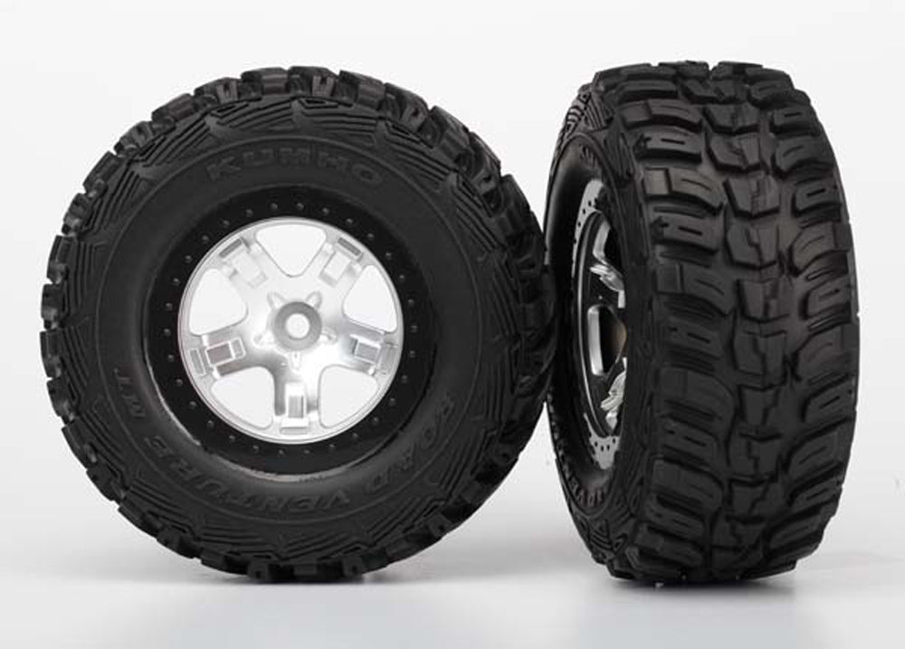 TRA5880 5880 Kumho Tires, SCT Beadlock Style Wheels, Satin Chrome