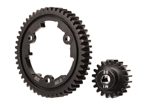 TRA6450 6450 Spur Gear, 1P, 50T w/ Pinion Gear, 1P, 20T