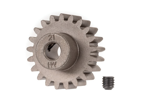 TRA6493X 6493X Pinion Gear, 1P, 5mm Shaft, 21T w/ Set Screw