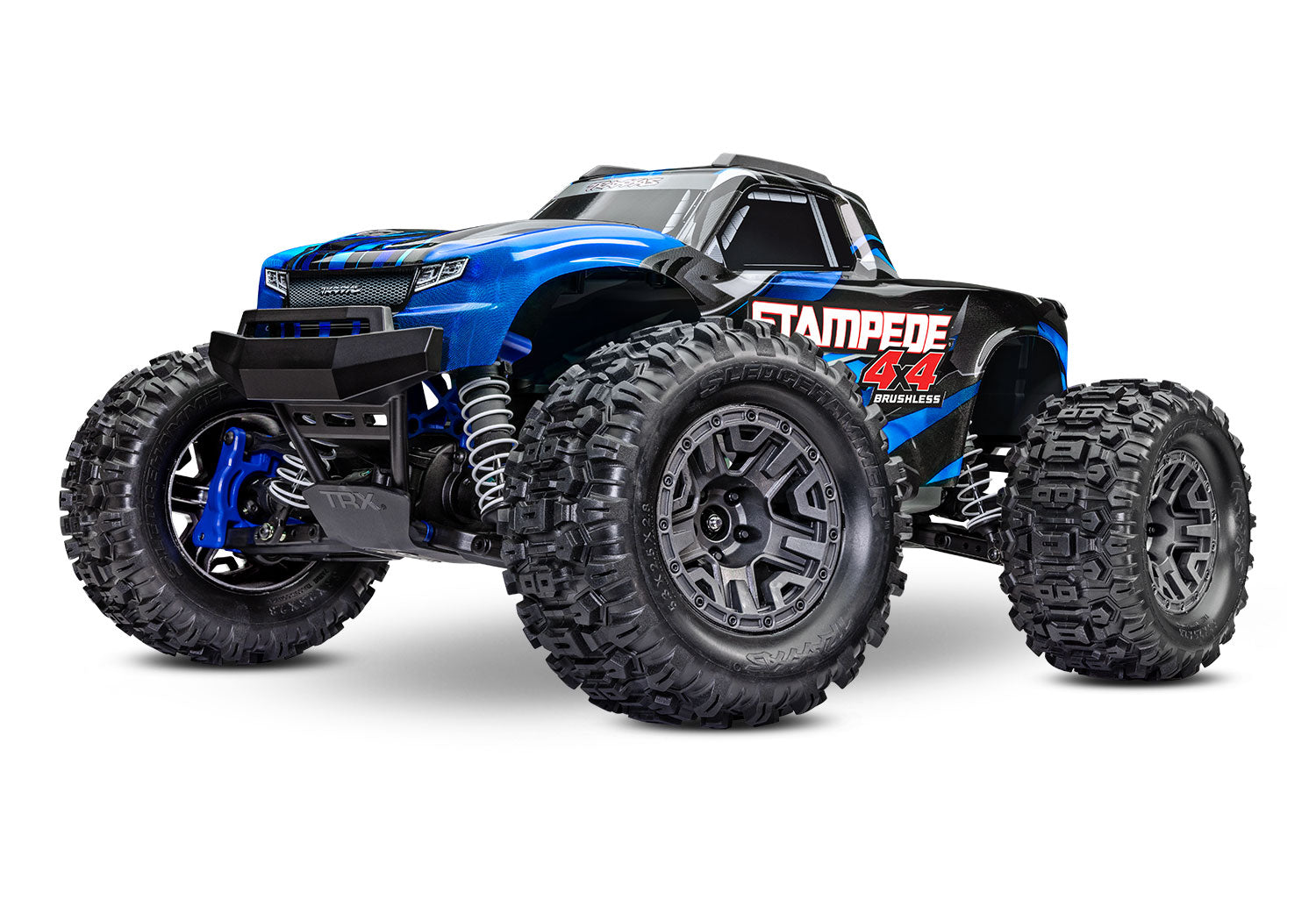 TRA67154-4-BLUE 67154-4-BLUE Stampede BL-2S 1/10 4X4 Monster Truck RTR, Blue