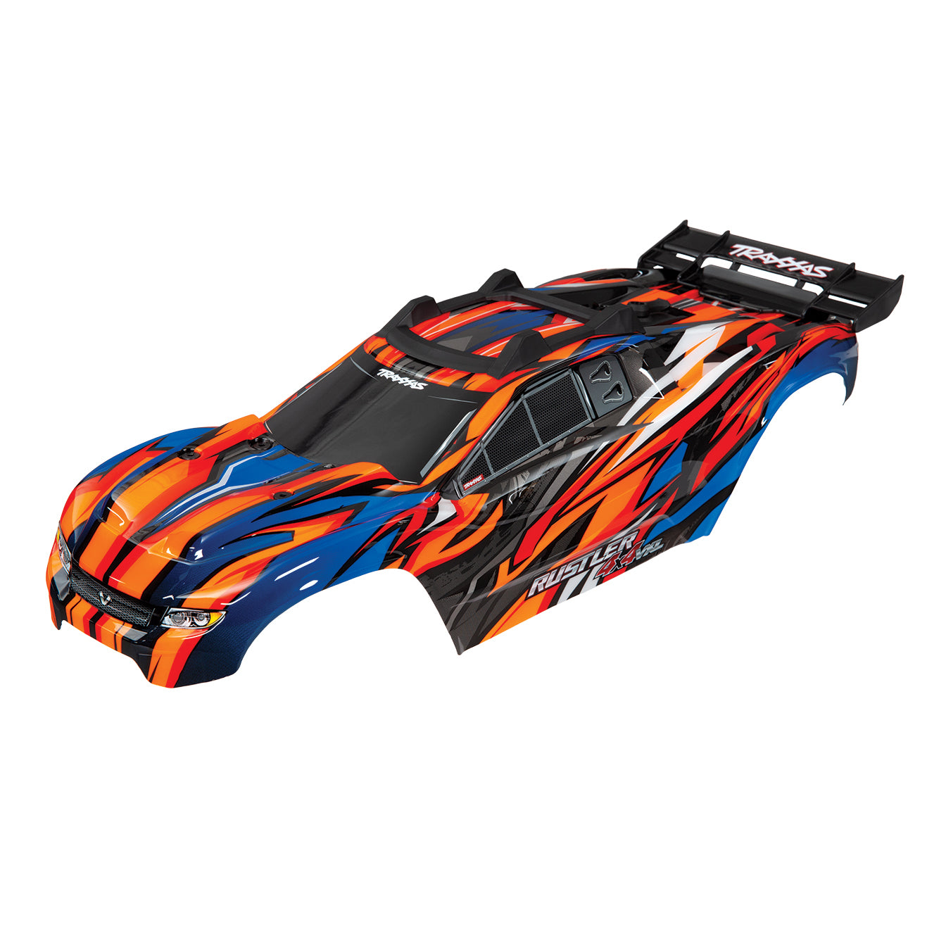 TRA6717T 6717T Rustler 4X4 VXL Pre-Cut Body, Orange