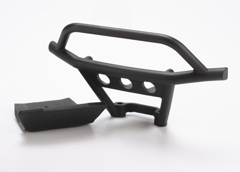TRA6735 6735 Front Bumper & Skid Plate, Black