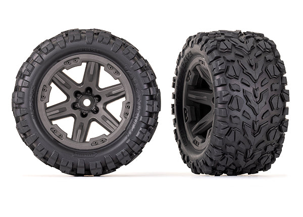 TRA6763 6763 Talon EXT Tires & RXT Wheels, Gray w/ Foam Inserts