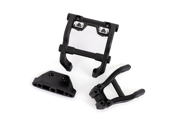 TRA6777X 6777X Wheelie Bar Mounts w/ Rear Skidplate