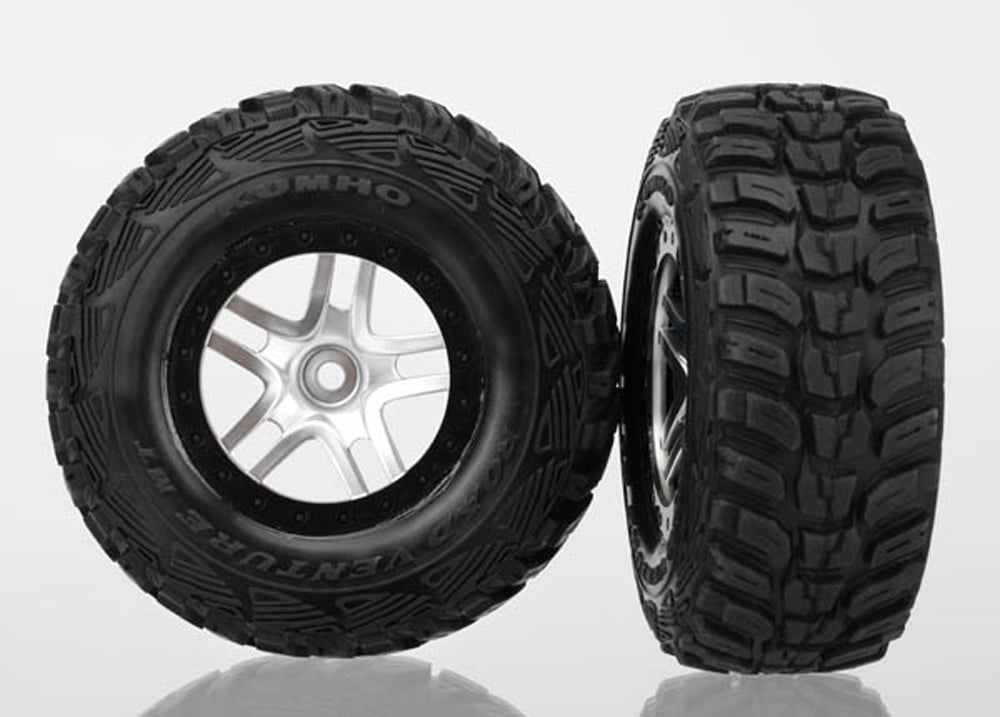 TRA6874R 6874R Kumho S1 Tires, SCT SS Wheels, Satin Chrome/Black