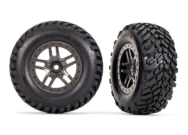 TRA6964 6964 SCT Off-Road Tires & Split-Spoke Beadlock Wheels (2)