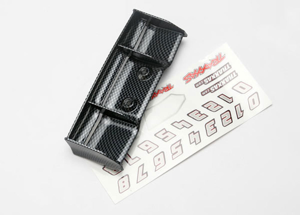 TRA7122G 7122G Wing 1/16 E-Revo, Exo-Carbon Finish & Decal Sheet