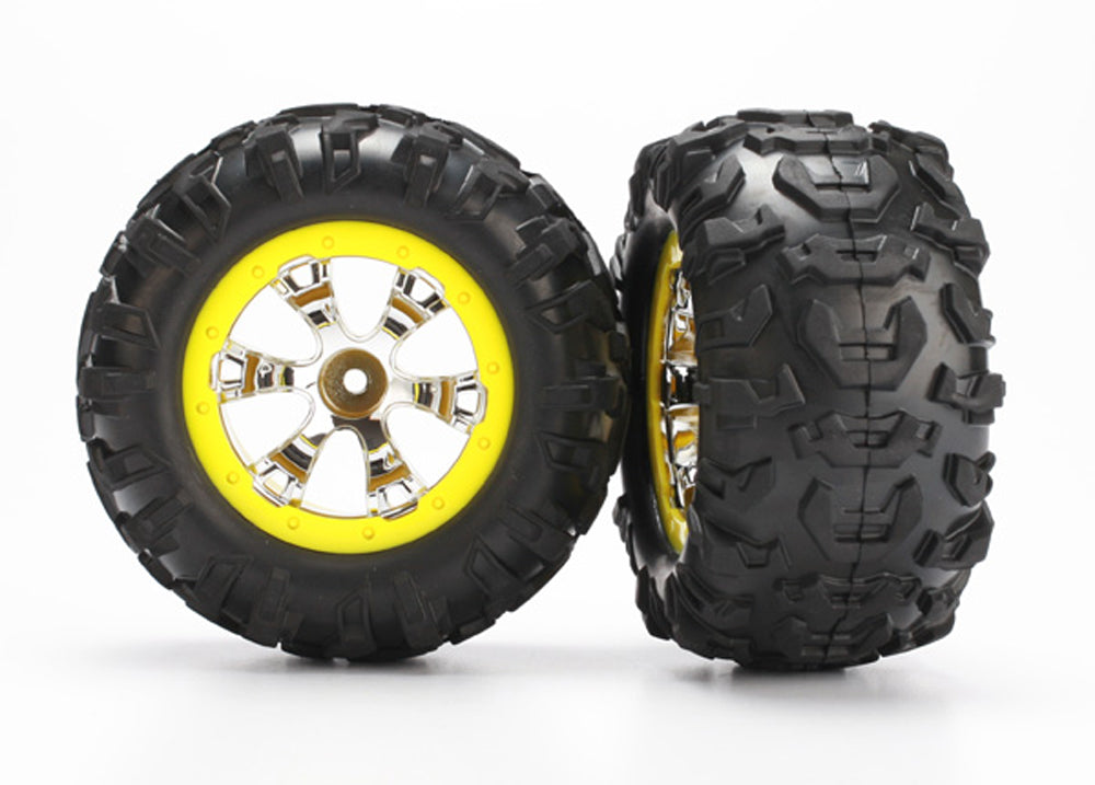 TRA7276 7276 Canyon AT Tires, Geode Wheels, Chrome/Red