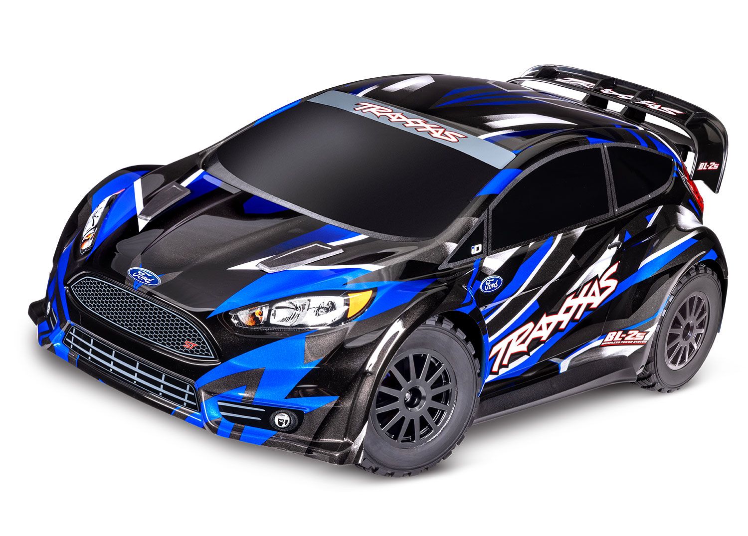 TRA74154-4-BLUE 74154-4-BLUE Ford Fiesta ST 1/10 4WD Rally Car RTR, Blue