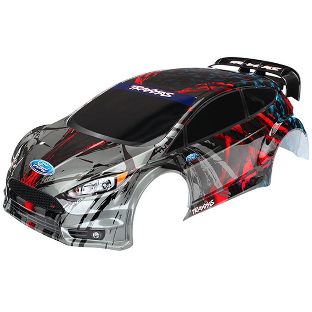 TRA7416 7416 Rally Ford Fiesta ST Body, Painted, Red/Silver