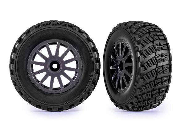 TRA7473-GRAY 7473-GRAY Gravel Pattern Tires & Wheels, Foam Inserts, Gray (2)
