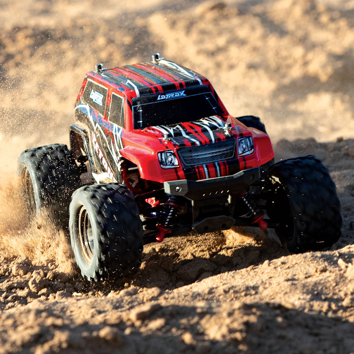 LaTrax Teton 1/18 4X4 Monster Truck RTR Combo, Red