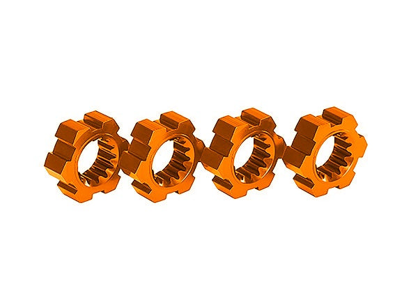 TRA7756-ORNG 7756-ORNG Aluminum Hex Wheel Hubs, Orange